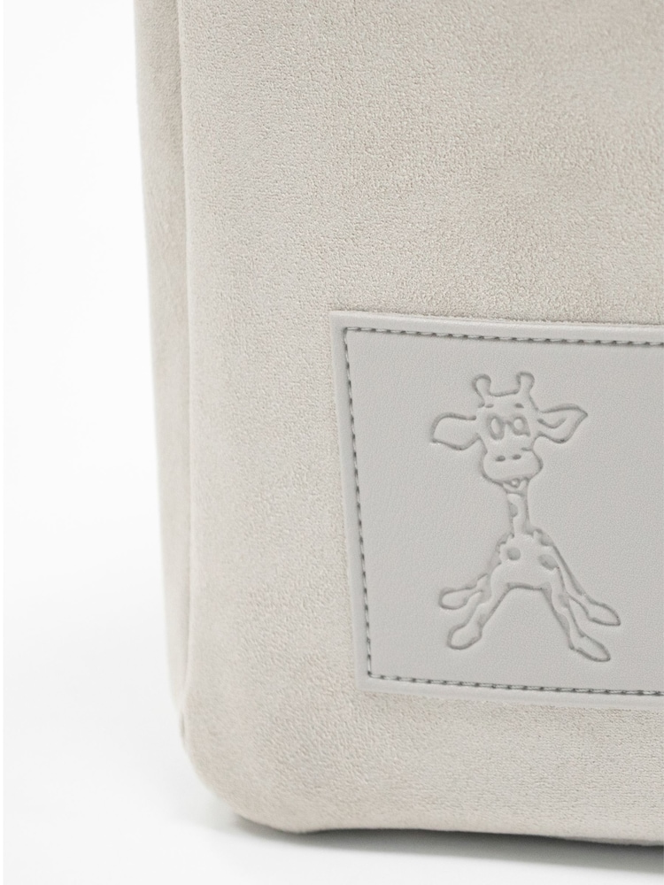 gigil Pearl Grey Faux Suede Nappy Caddy - Image 5 of 5 gigil Pearl Grey Faux Suede Nappy Caddy - Image 5 of 5