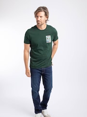 Weird Fish Green James Pond Back Print Artist T-Shirt - Image 3 of 6