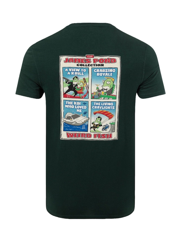 Weird Fish Green James Pond Back Print Artist T-Shirt - Image 6 of 6 Weird Fish Green James Pond Back Print Artist T-Shirt - Image 6 of 6