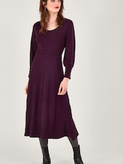 Monsoon Red Scoop Neck Dress with LENZING™ ECOVERO™ - Image 1 of 4