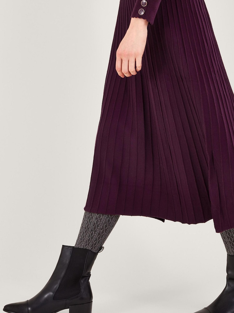 Monsoon Red Scoop Neck Dress with LENZING™ ECOVERO™ - Image 2 of 4