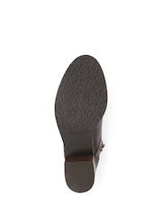 Jones Bootmaker Chocolate Madie Heeled Leather Ankle Boots - Image 5 of 5