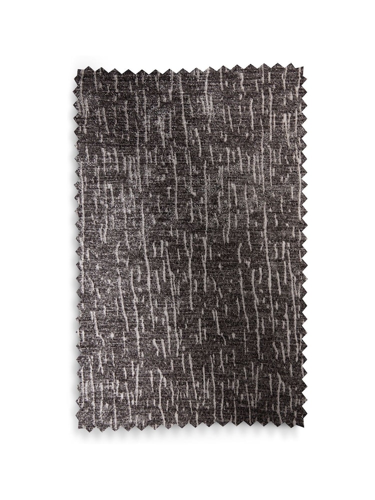 Grey Mid Heavyweight Chenille Eyelet Lined Curtains - Image 8 of 8