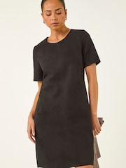 Roman Black Petite Premium Stretch Shift Dress - Image 1 of 5