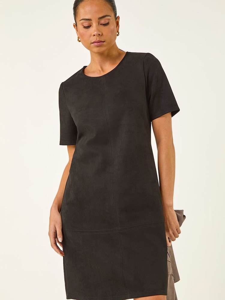 Roman Black Petite Premium Stretch Shift Dress - Image 1 of 5