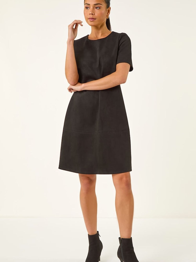 Roman Black Petite Premium Stretch Shift Dress - Image 2 of 5