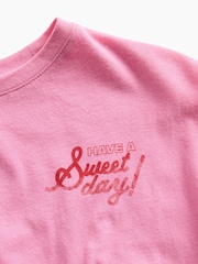 Gap Pink Oversized Graphic Long Sleeve T-Shirt (4-13yrs) - Image 5 of 5
