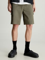 Calvin Klein Green Cargo Woven Shorts - Image 1 of 6