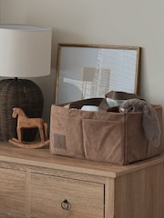 gigil Espresso Brown Faux Suede Nappy Caddy - Image 1 of 5