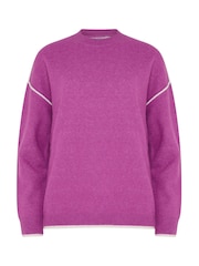 Long Tall Sally Pink Tipped Detail Knitted Jumper - Image 5 of 6