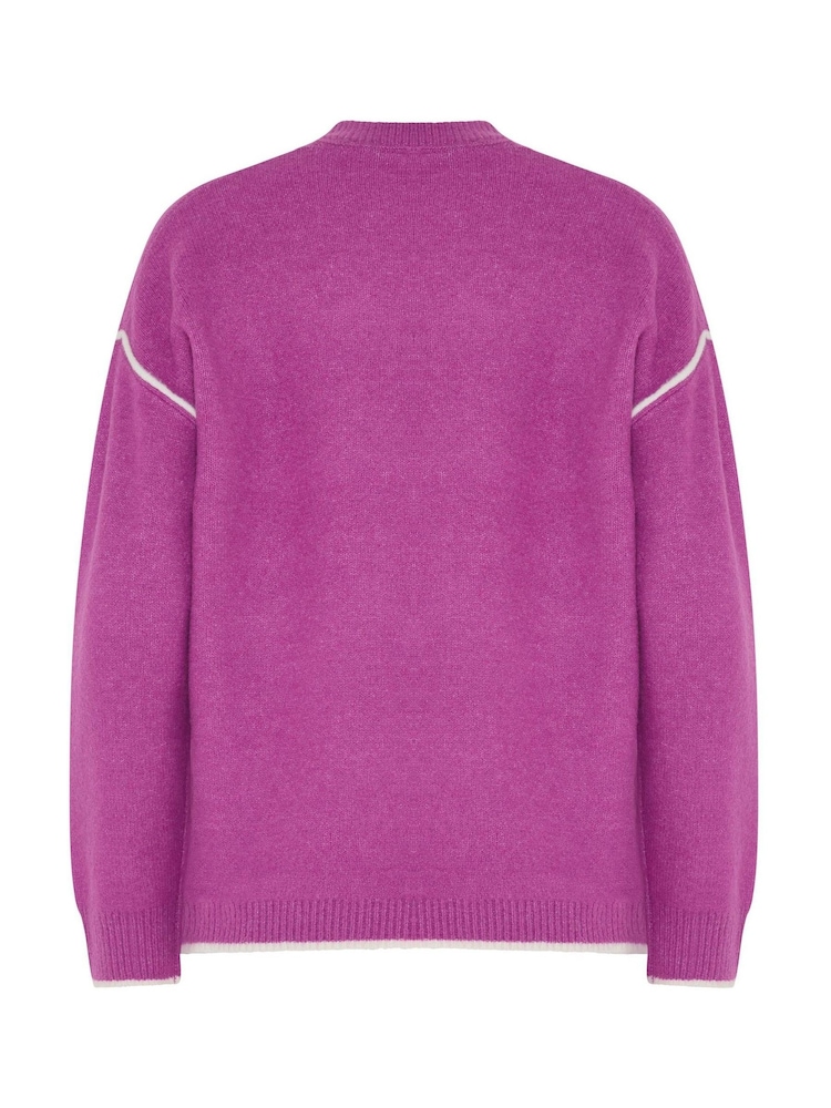 Long Tall Sally Pink Tipped Detail Knitted Jumper - Image 6 of 6 Long Tall Sally Pink Tipped Detail Knitted Jumper - Image 6 of 6