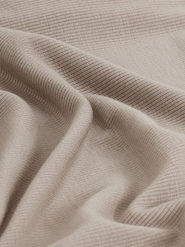 Grey Soft Touch Ribbed Short Sleeve T-Shirt with TENCEL™ Lyocell - Image 5 of 5