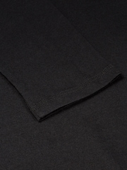 Black Long Sleeve Crew Neck 100% Cotton T-Shirt - Image 3 of 4