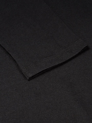 Black Long Sleeve Crew Neck 100% Cotton T-Shirt - Image 4 of 4