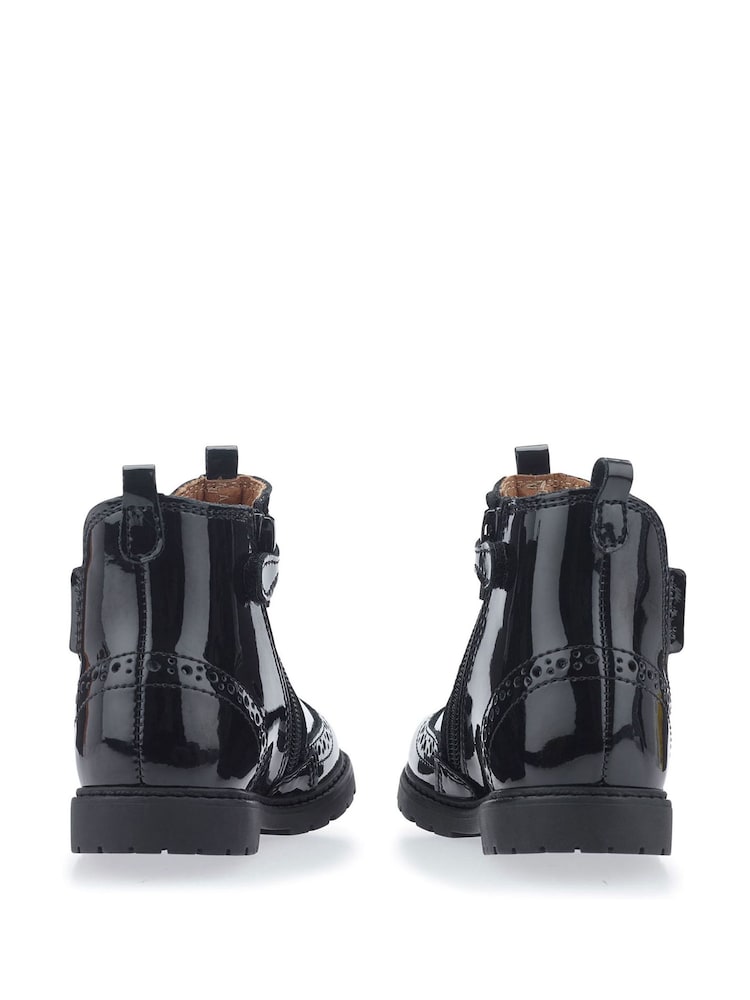 Start-Rite Black Patent Leather Zip-Up Chelsea Boots Standard Fit - Image 4 of 6
