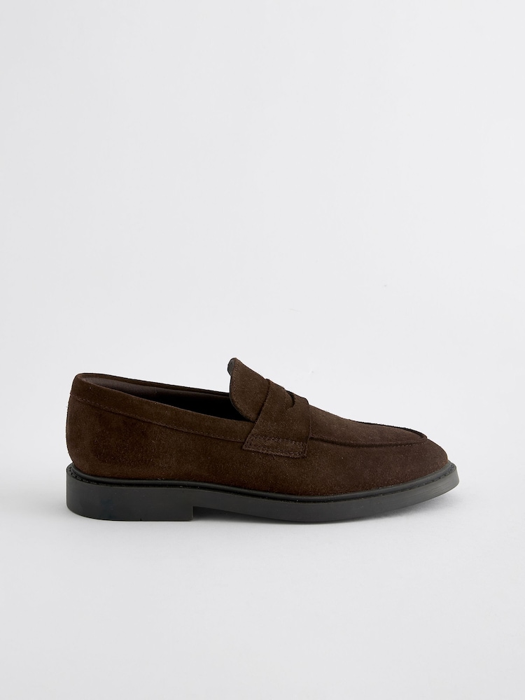 Brown Suede Formal Loafers - Image 2 of 5