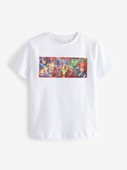 White Lenticular Marvel Avengers Short Sleeve T-Shirt (3-16yrs) - Image 2 of 3