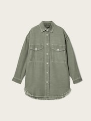 AllSaints Green Hettie Shacket Dress - Image 7 of 7