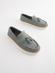 Gris - Mocasines de ante con borlas - Imagen 4 de 8