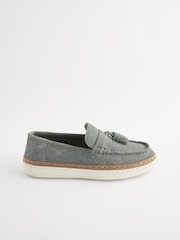 Gris - Mocasines de ante con borlas - Imagen 5 de 8