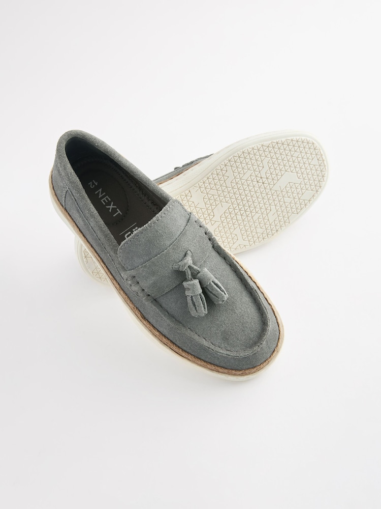 Gris - Mocasines de ante con borlas - Imagen 8 de 8