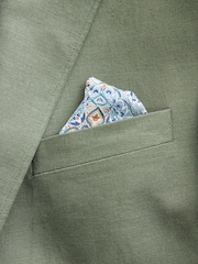 Sage Green Slim Fit Linen Blend Blazer - Image 7 of 10