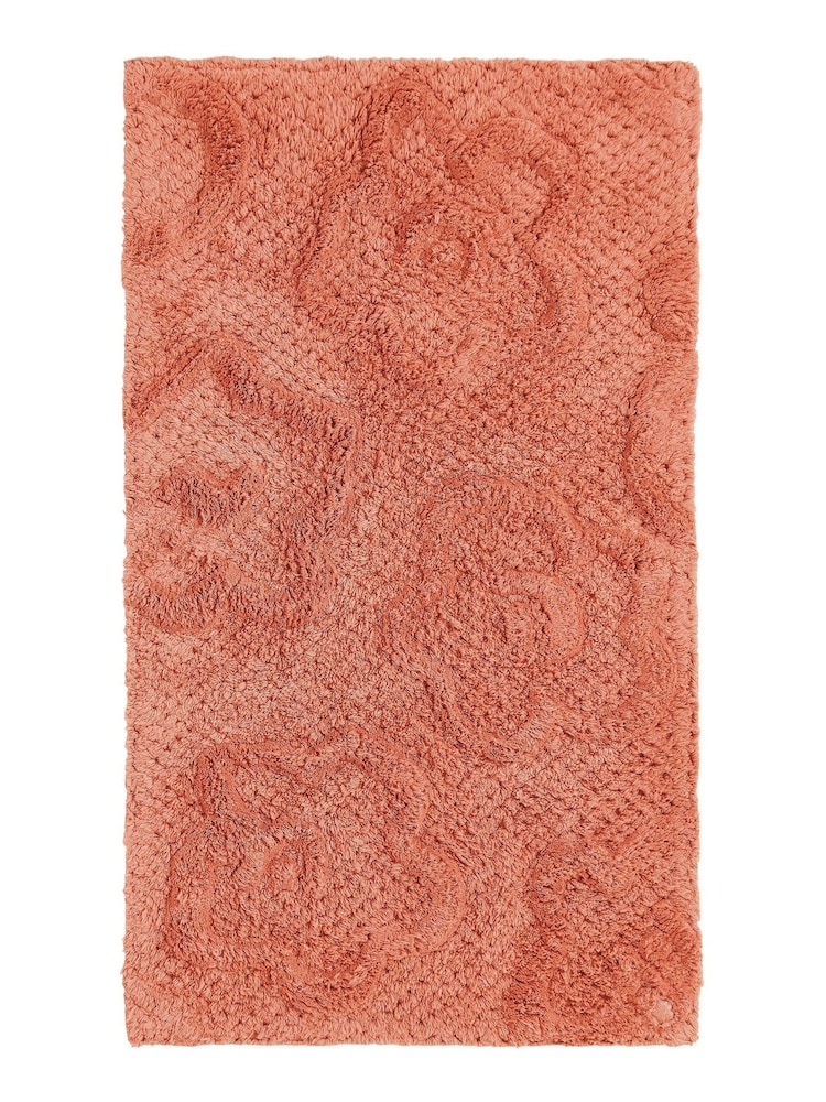 Ted Baker Orange Magnolia 100% Cotton Bath Mat - Image 1 of 1