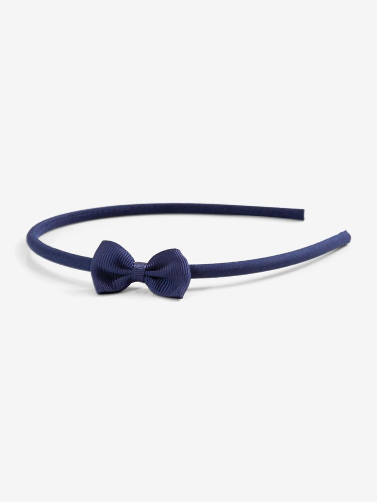 JoJo Maman Bébé Navy Bow Aliceband - Image 1 of 1