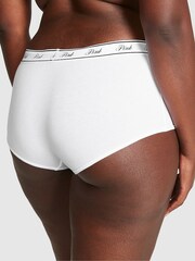 Victoria's Secret PINK Optic White Short Cotton Logo Knickers - Image 2 of 3