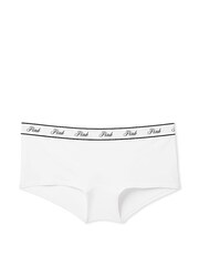 Victoria's Secret PINK Optic White Short Cotton Logo Knickers - Image 3 of 3