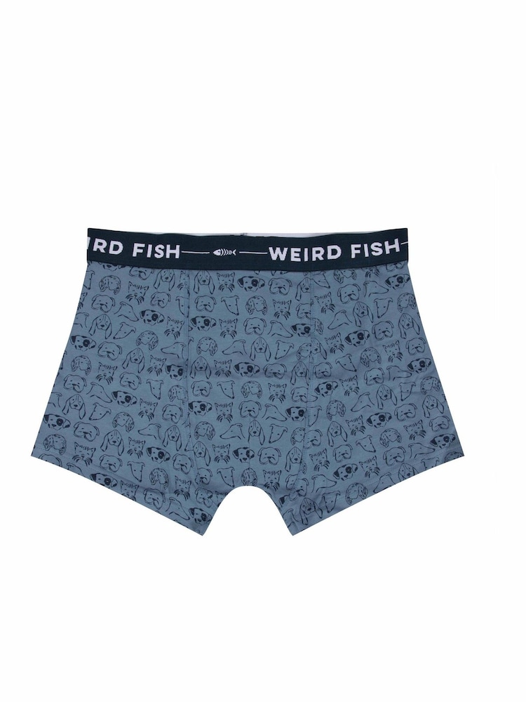 Weird Fish Blue Ashridge Boxer Shorts 3 Pack - Image 2 of 4 Weird Fish Blue Ashridge Boxer Shorts 3 Pack - Image 2 of 4