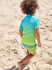 Blue Dip Dye Sunsafe Top and Shorts Set (3mths-7yrs) - Image 2 of 8