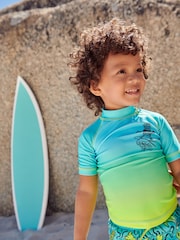 Blue Dip Dye Sunsafe Top and Shorts Set (3mths-7yrs) - Image 4 of 8