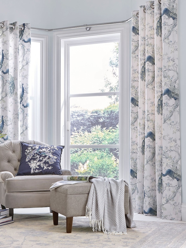Laura Ashley Belvedere, gefütterte Ösenvorhänge aus 100 % Baumwolle - Bild 1 von 3 Laura Ashley Belvedere, gefütterte Ösenvorhänge aus 100 % Baumwolle - Bild 1 von 3