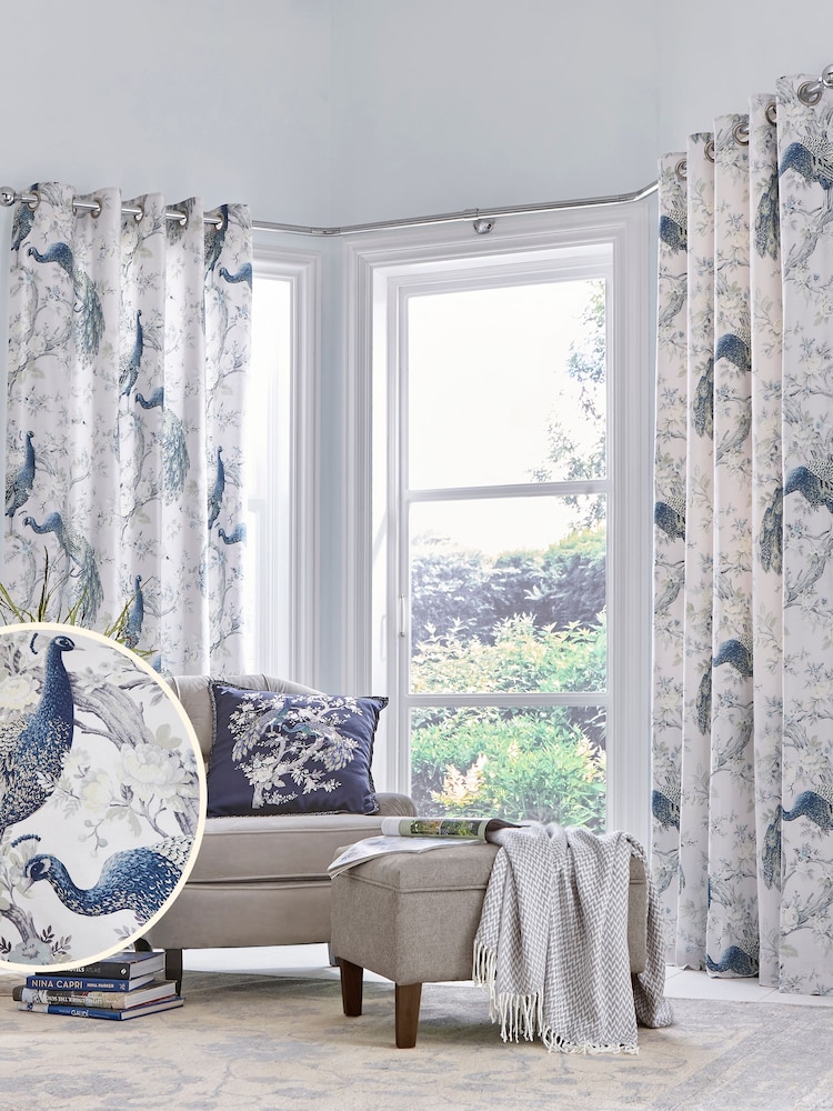 Laura Ashley Belvedere, gefütterte Ösenvorhänge aus 100 % Baumwolle - Bild 2 von 3 Laura Ashley Belvedere, gefütterte Ösenvorhänge aus 100 % Baumwolle - Bild 2 von 3