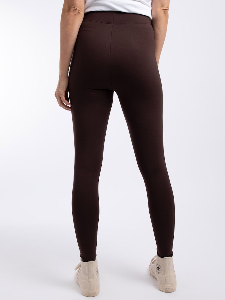 Marrón - Leggings de cintura alta Weird Fish Lilliane - Imagen 2 de 4