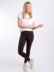 Marrón - Leggings de cintura alta Weird Fish Lilliane - Imagen 3 de 4