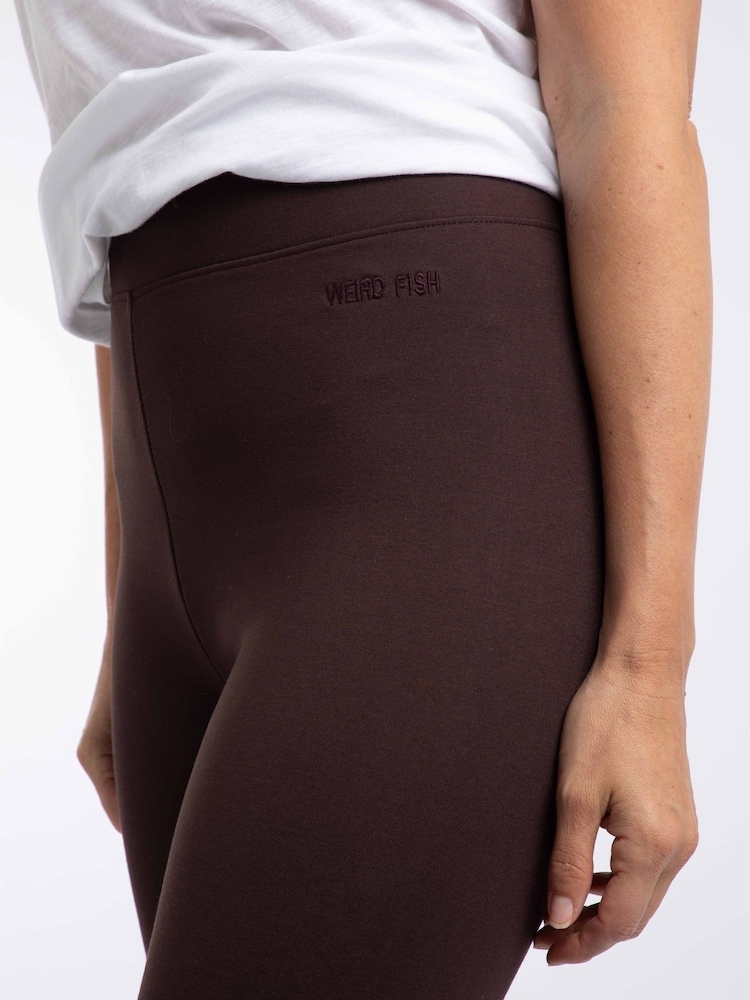 Marrón - Leggings de cintura alta Weird Fish Lilliane - Imagen 4 de 4
