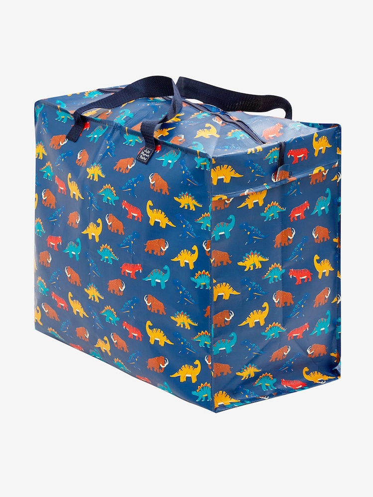 JoJo Maman Bébé Blue Dino Enormous Storage Bag - Image 1 of 1 JoJo Maman Bébé Blue Dino Enormous Storage Bag - Image 1 of 1