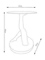 Rockett St George Gold Legs Side Table - Image 3 of 5
