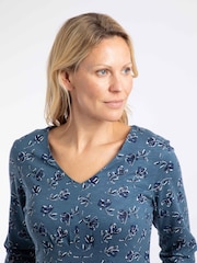 Blå - Tunika med rare fisker og Arielle-trykk i jersey med 3/4 ermer - Bilde 4 av 7