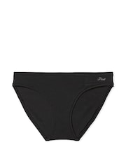 Victoria's Secret PINK Pure Black Bikini Cotton Knickers - Image 3 of 3