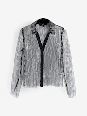 Black Long Sleeve Chainmail Shirt - Image 2 of 7