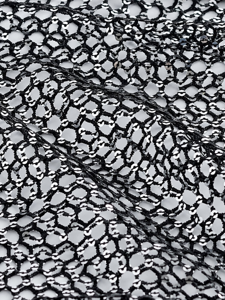 Black Long Sleeve Chainmail Shirt - Image 3 of 7