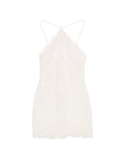 Victoria's Secret White Flowering Vines Broderie Dressing Slip - Image 3 of 4