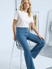 Roman Blue Front Pocket Bootcut Denim Trousers - Image 1 of 5