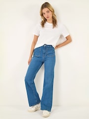 Roman Blue Front Pocket Bootcut Denim Trousers - Image 2 of 5