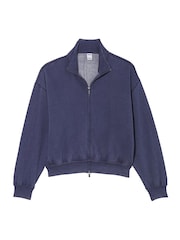 Victoria's Secret PINK Midnight Navy Blue Fleece Jacket - Image 4 of 4