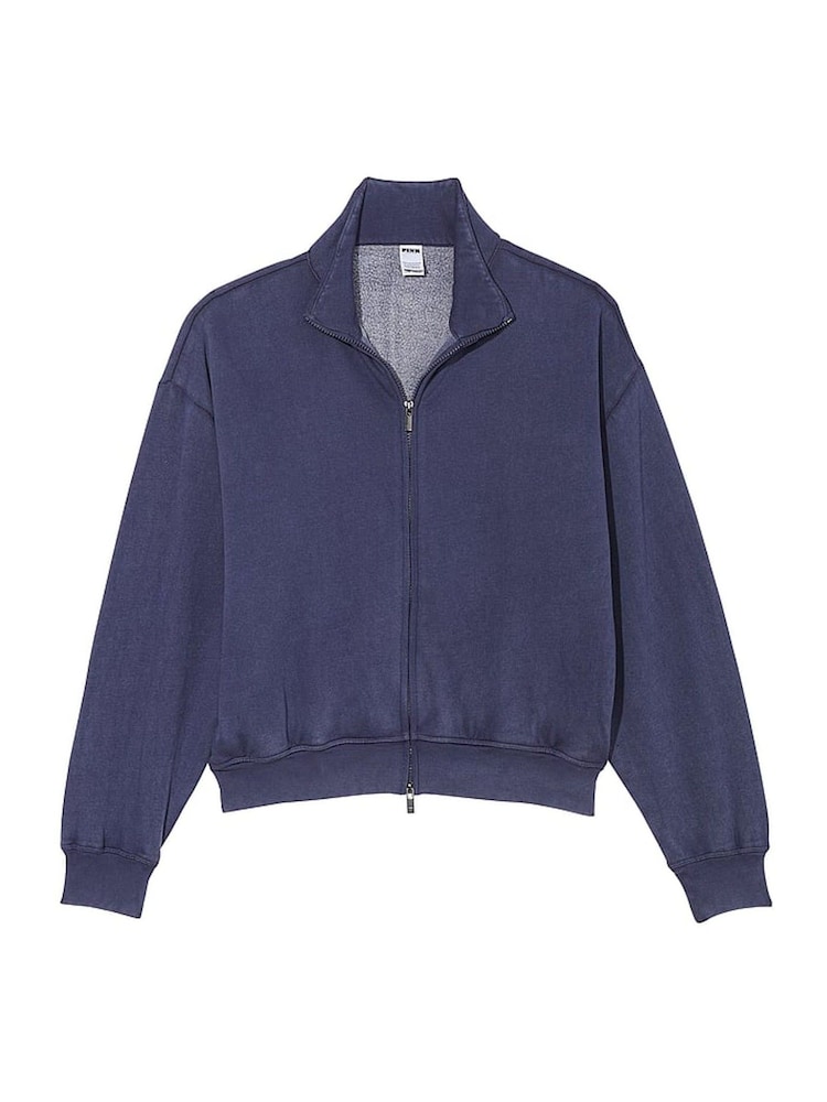 Victoria's Secret PINK Midnight Navy Blue Fleece Jacket - Image 4 of 4