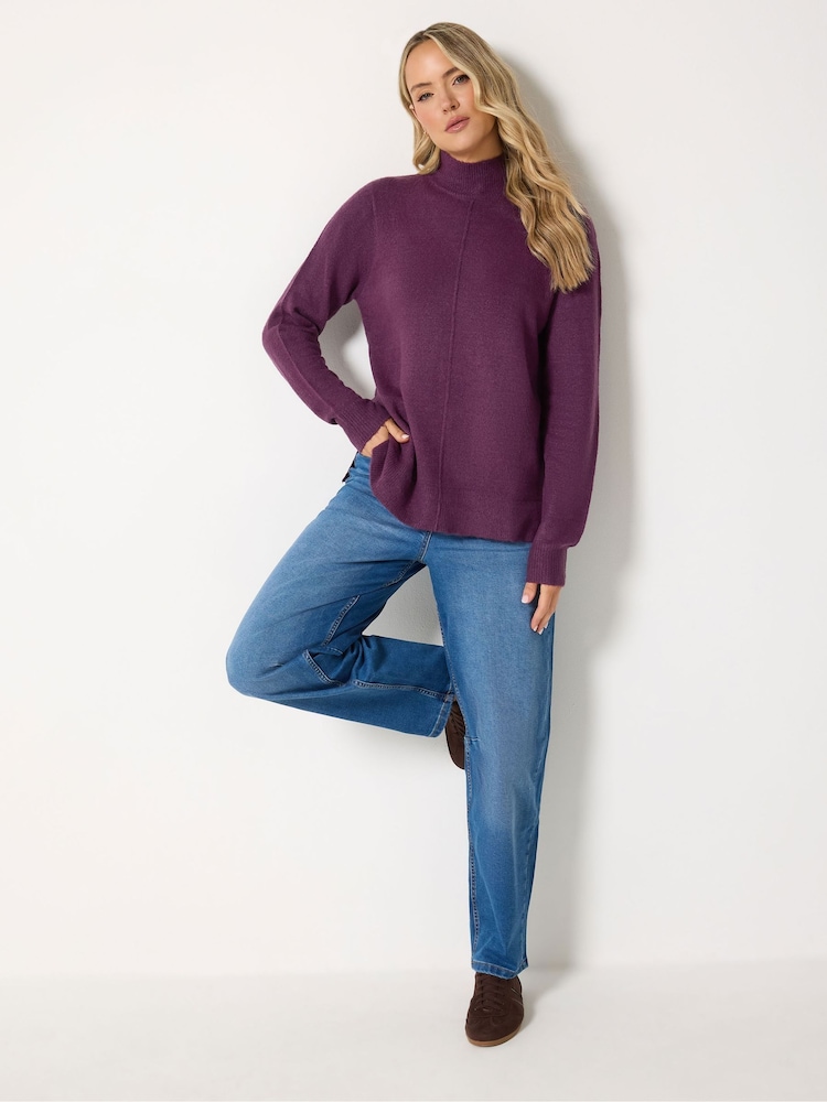 Long Tall Sally Purple Turtle Neck Knitted Jumper - Image 2 of 6 Long Tall Sally Purple Turtle Neck Knitted Jumper - Image 2 of 6